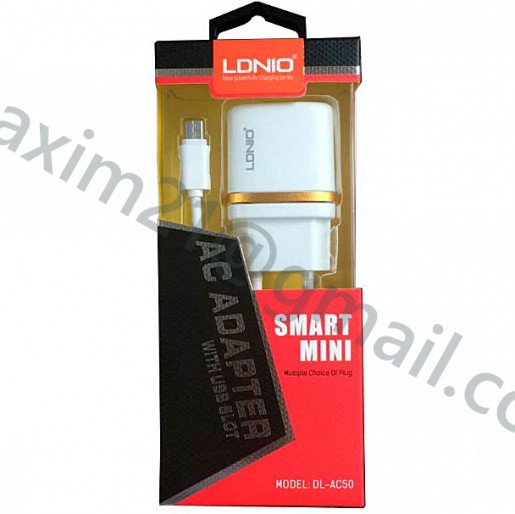 Зарядное устройство LDNIO DL-AC50 + кабель MicroUSB 