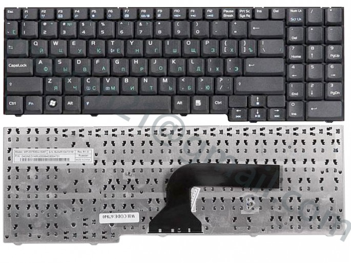 Клавиатура ASUS G50 M50 черная 