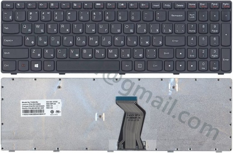 Клавиатура Lenovo G500 черная 