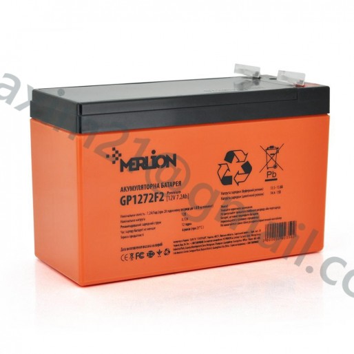 Аккумуляторная батарея MERLION AGM GP1272F2 PREMIUM 12 V 7,2 Ah